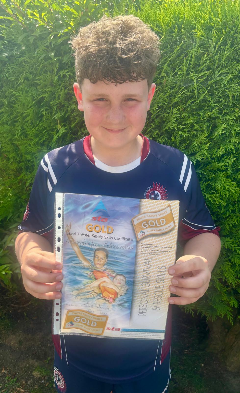 Joseph awarded Gold Cert